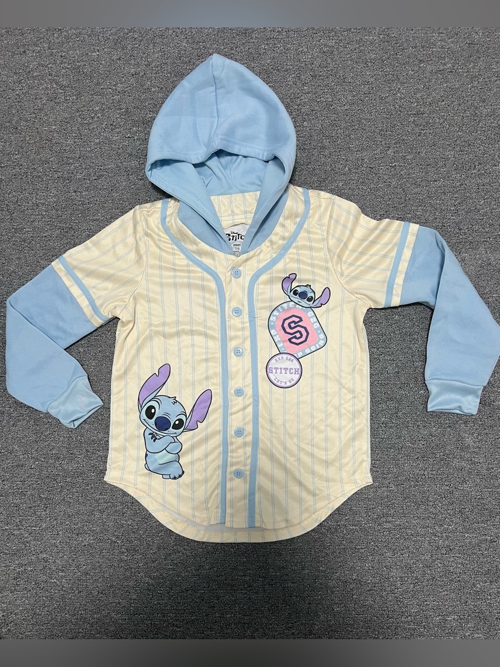 Disney Kids Stitch Hooded Baseball long sleeves Top